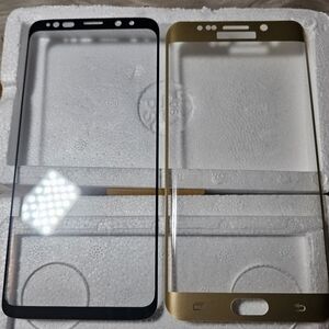 Samsung Galaxy S6 Edge+ Tempered Glass Screen Protector Set | Black & Gold | New